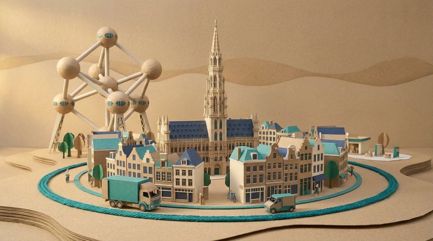 De binnenstad van Brussel